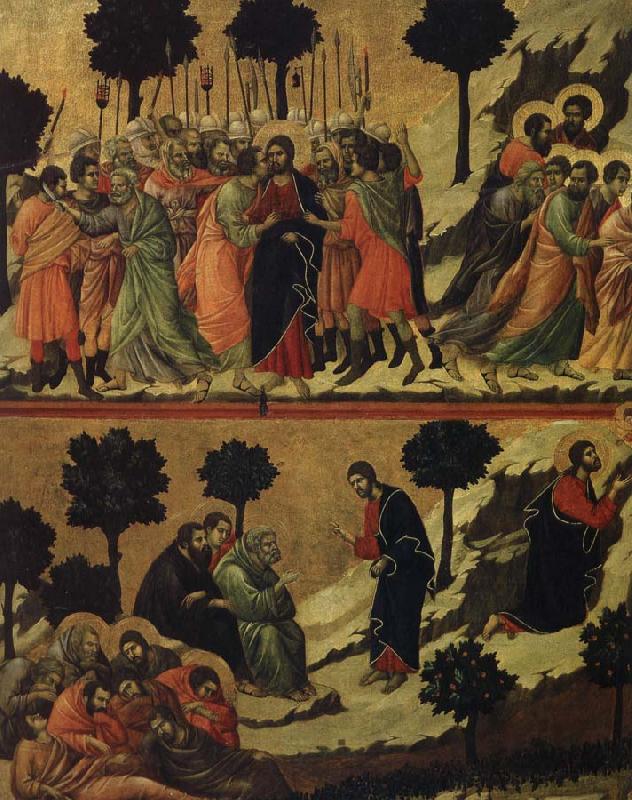 Duccio di Buoninsegna judaskyssen ocb bon pa oljeberget France oil painting art